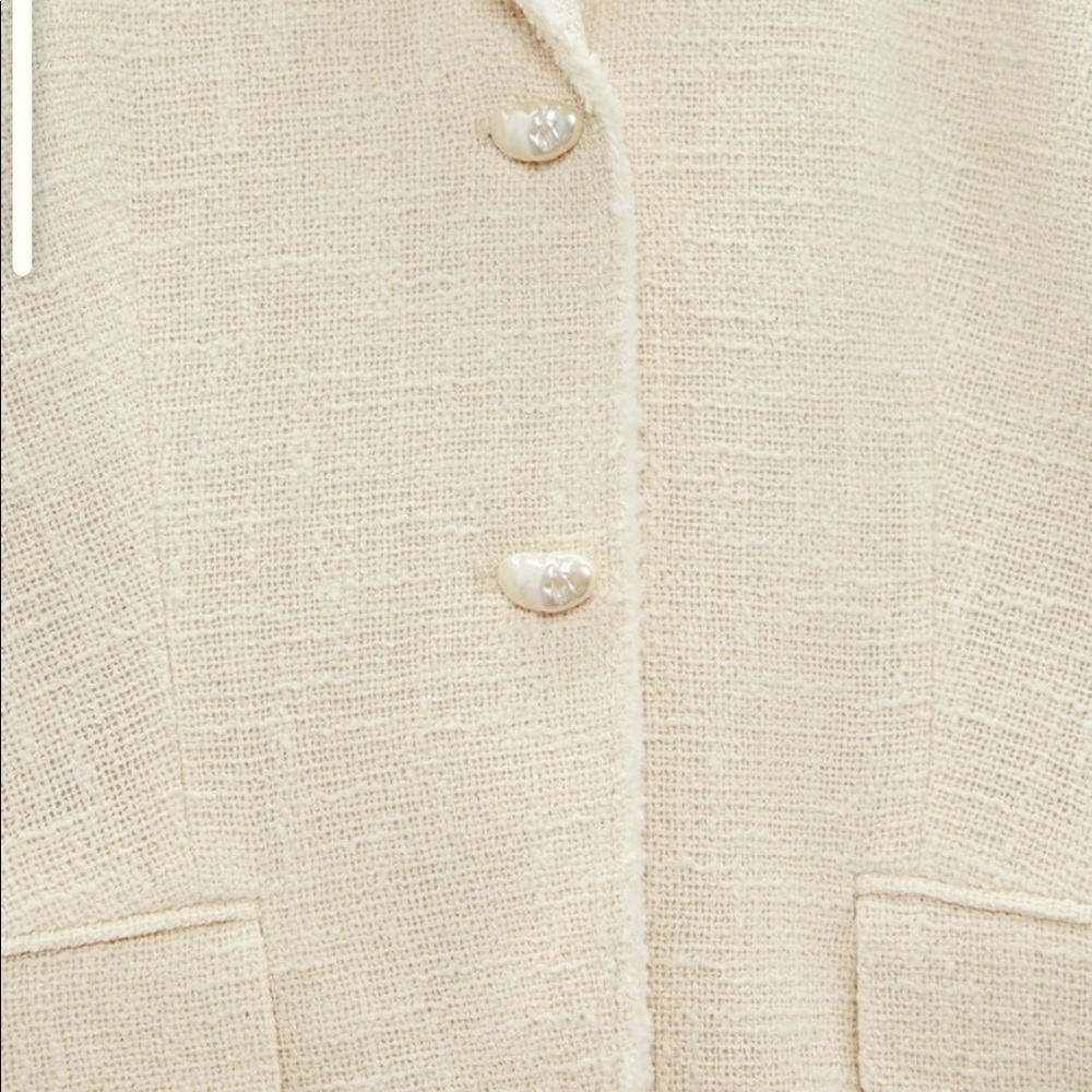 zara textured pocket blazer